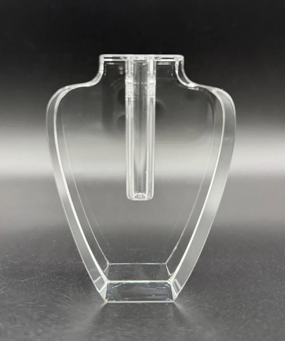 Tizo Design Clear Heavy Crystal Bud Vase 3.5” Modern Minimalist Decor
